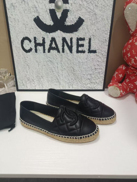 Espadrilles Chanel Lambskin Black
