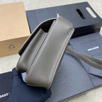 Saint Laurent Niki Saddle Shoulder Bag Taupe Ferragens Douradas