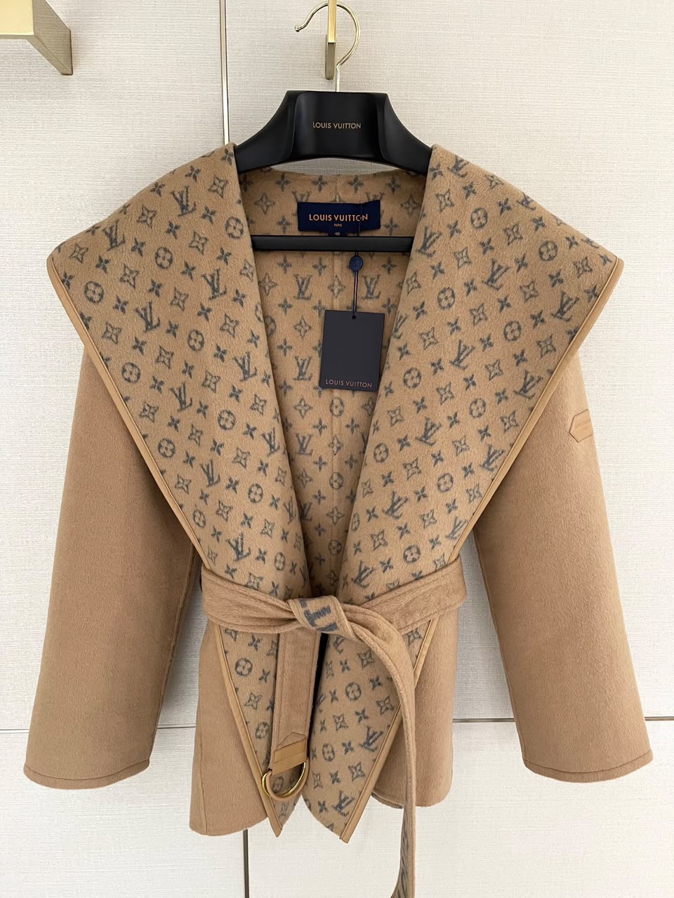 Louis Vuitton Belted Short Wrap Pea Coat