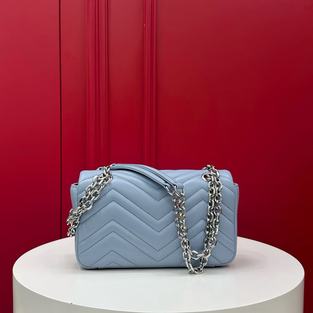 Gucci GG Marmont Small Matelasse Bag Blue