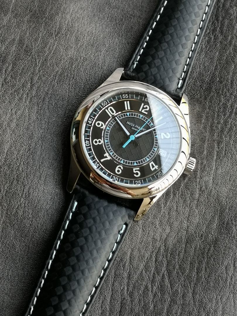 Patek Philippe Calatrava "Ebony" Black Dial with Sky-Blue Accents