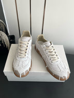 Maison Margiela Replica Low "Paint Drip Bianchetto Linen/Canvas