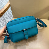 Coach Warner Crossbody Pebble Leather Turquoise Blue