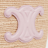 Bolsa CELINE Medium supple panier in raffia and calfskin