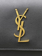 Saint Laurent Niki Saddle Shoulder Bag Black Ferragens Douradas