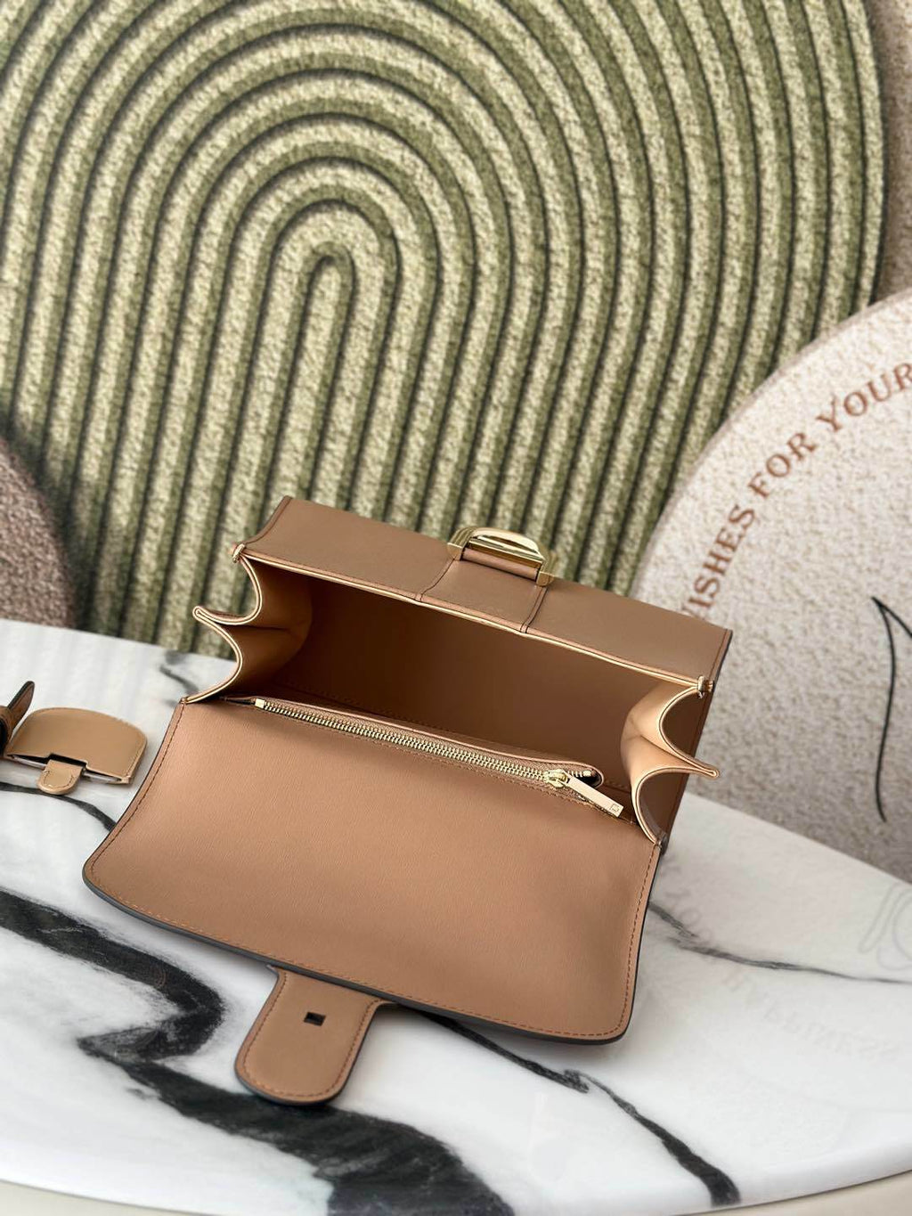 Delvaux Brillant Mini Leather Bag Beje Ferragens Prata