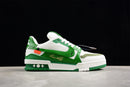 LOUIS VUITTON TRAINER BAIXO L*V BRANCO/VERDE
