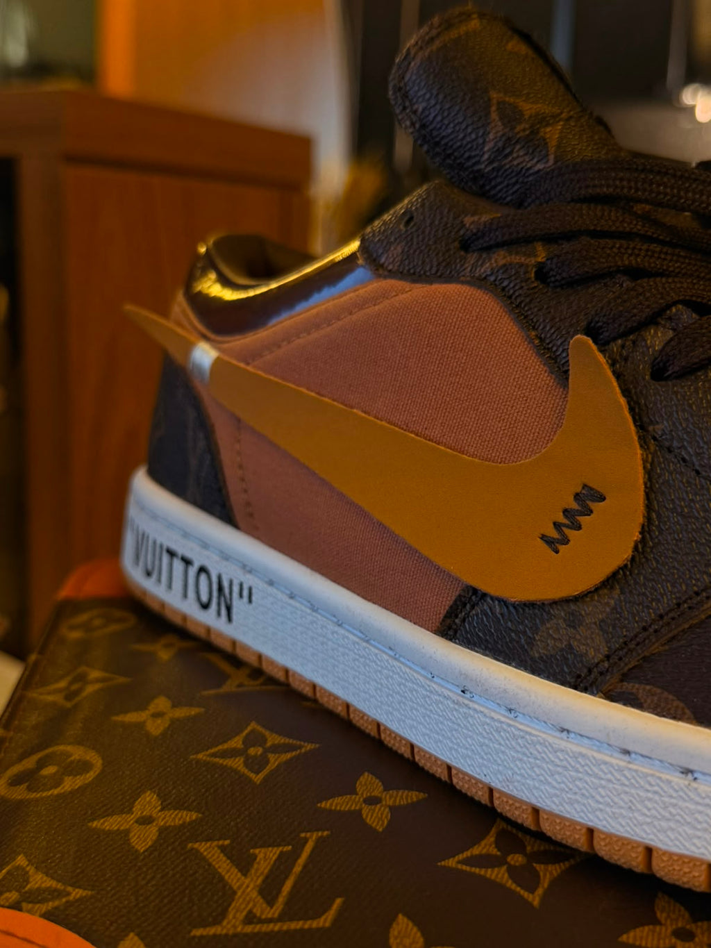 Air Force 1 Custom Off-White X Louis Vuitton ( pronta entrega)