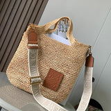 Mini Slit Bag In Raffia And Calfskin LOEWE