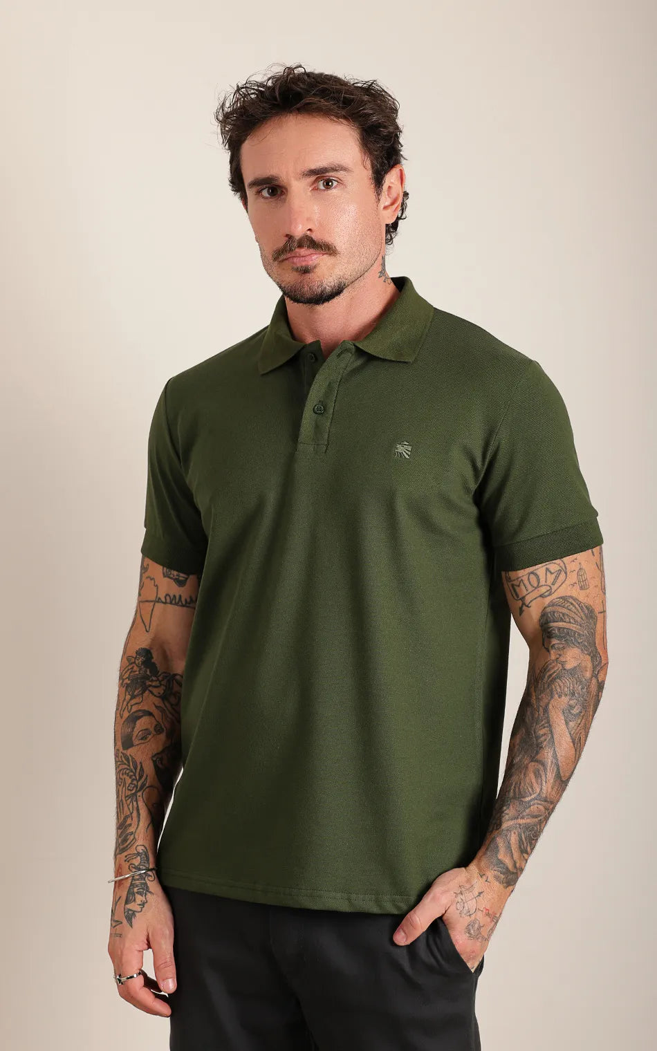 Polo Judá Premium Piquet Green (Pronta Entrega)