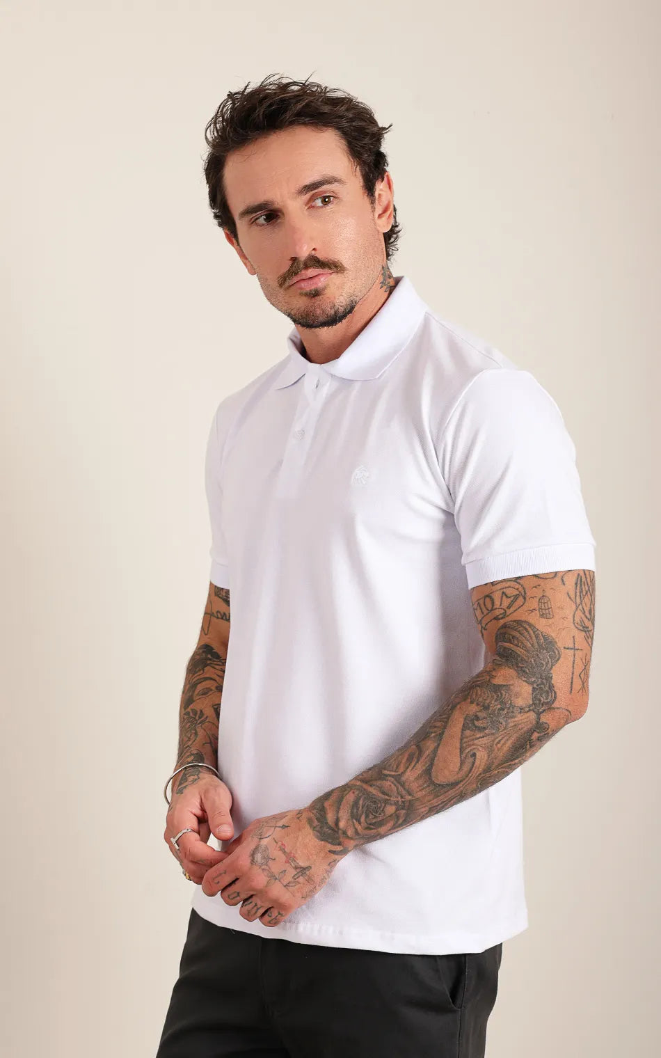 Polo Judá Premium Piquet White (Pronta Entrega)
