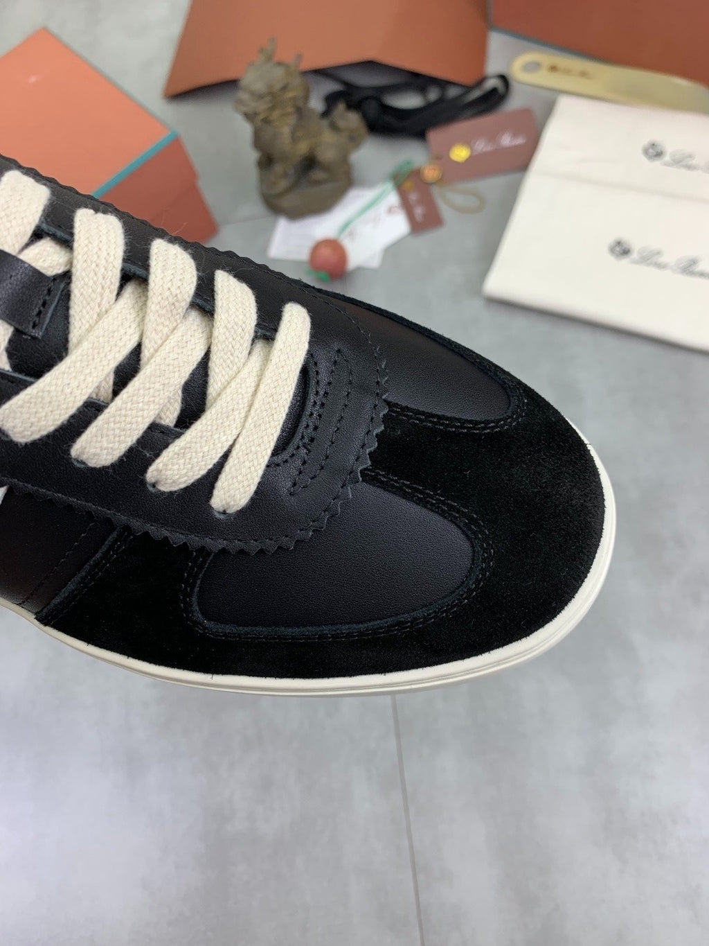 Loro Piana Newport Sneaker Black and White .