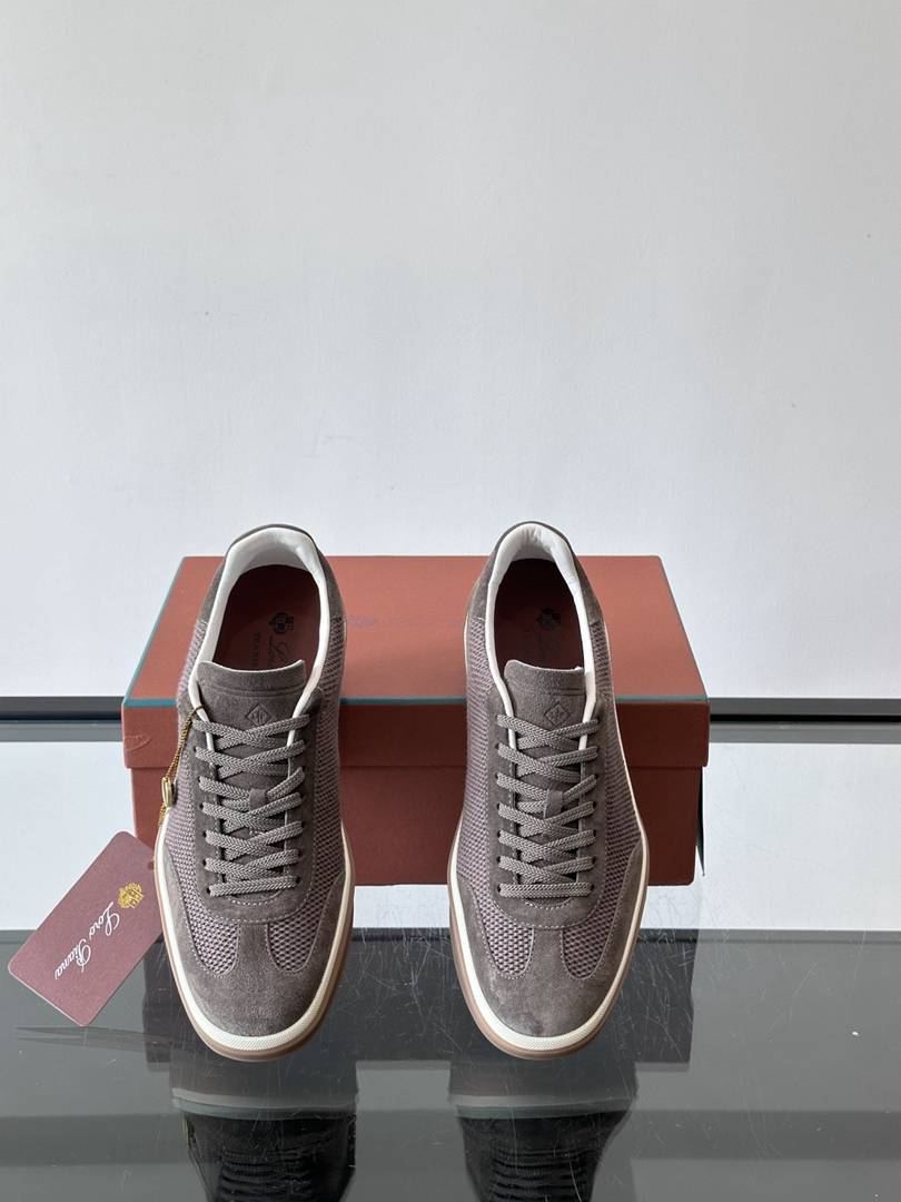 Loro Piana Tennis Walk Sneaker Grey/Brown .