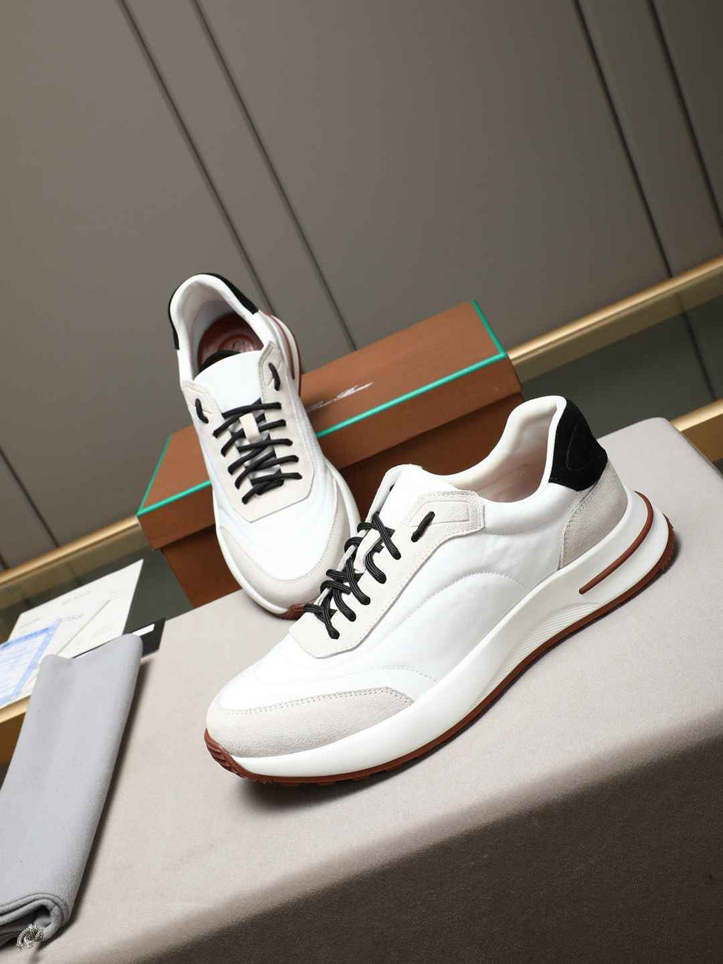Loro Piana Week End Walk Sneaker White/Black .