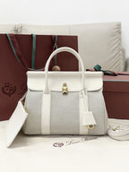 Loro Piana Loom L25 Tote Bag White/Grey