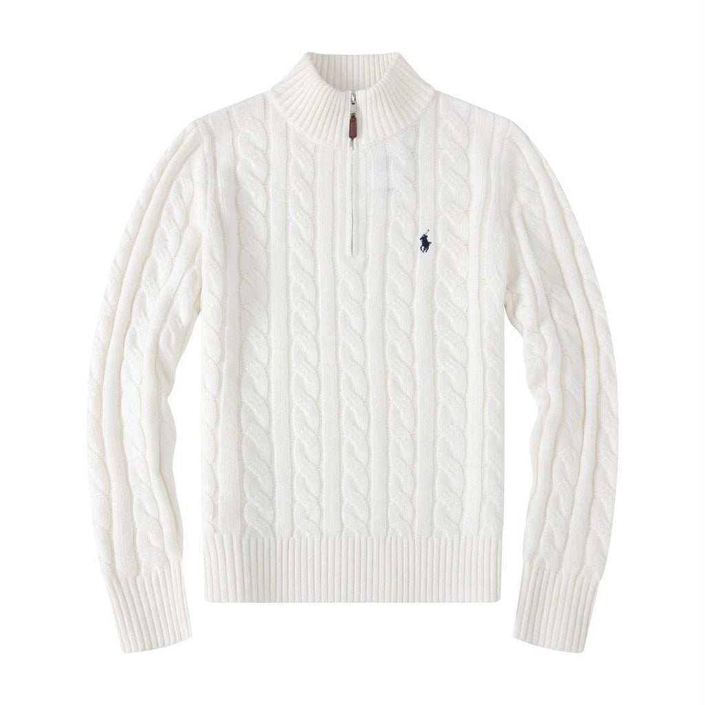 Polo Ralph Lauren Cable-Knit Cotton Quarter-Zip Sweatshirt