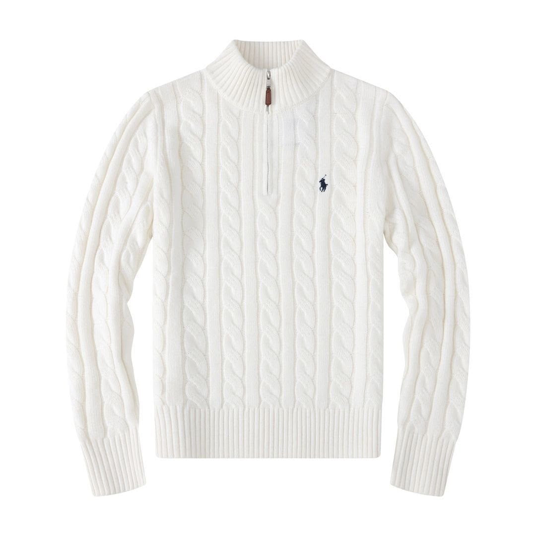 Polo Ralph Lauren Cable-Knit Cotton Quarter-Zip Sweatshirt
