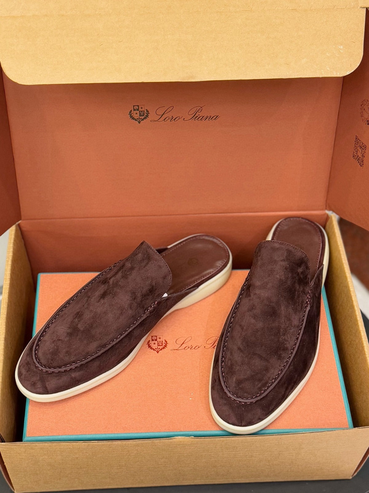 Loro Piana Babouche Walk Mule Brown