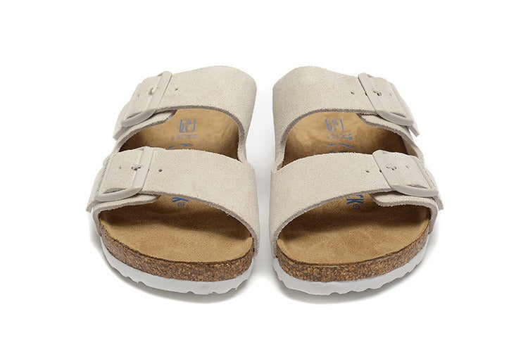 Birkenstock Arizona Suede Leather Sandal Taupe