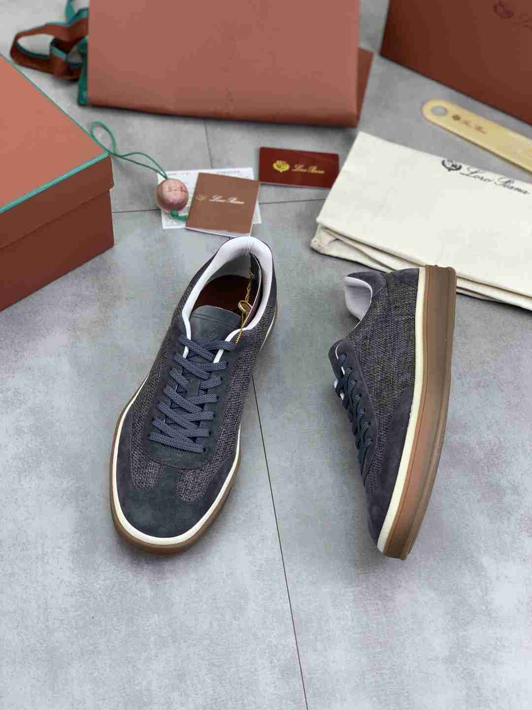 Loro Piana Tennis Walk Sneaker Grey .