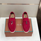 Loro Piana Summer Walk Loafer Red