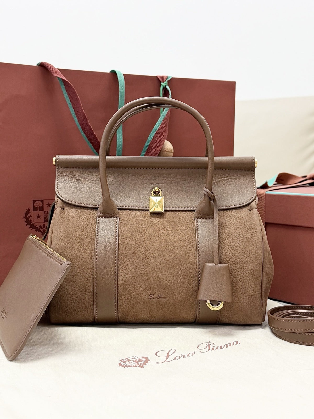 Loro Piana Loom L25 Tote Bag Brown