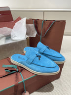 Loro Piana Charms Walk Mule Blue