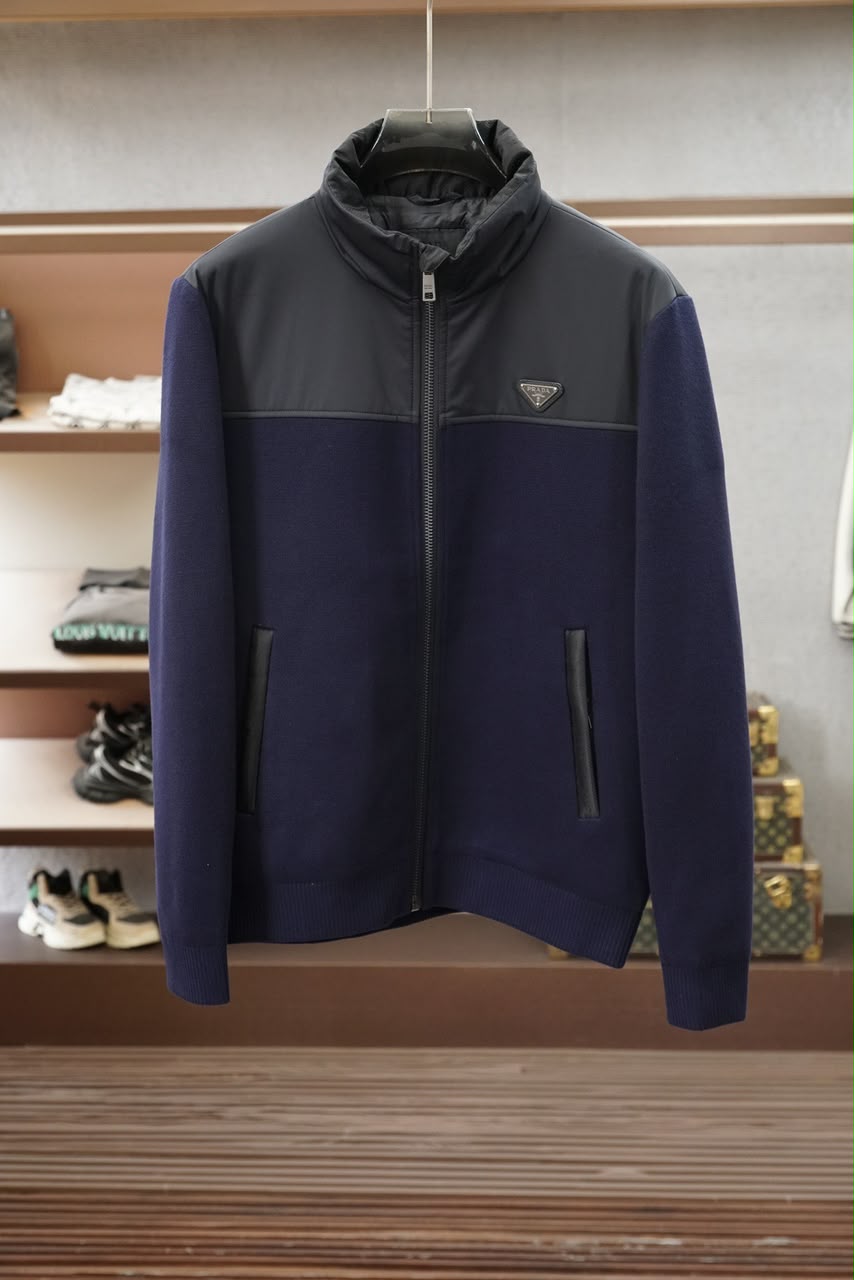Prada Re-Nylon Jacket Black/Blue