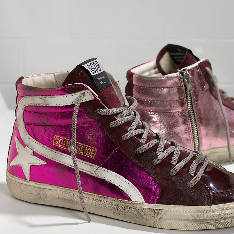 Golden Goose Slide Sneaker Dark Pink