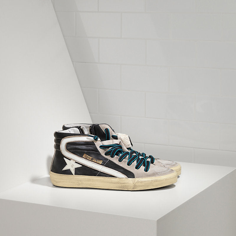 Golden Goose Slide Sneaker Beige/Blue