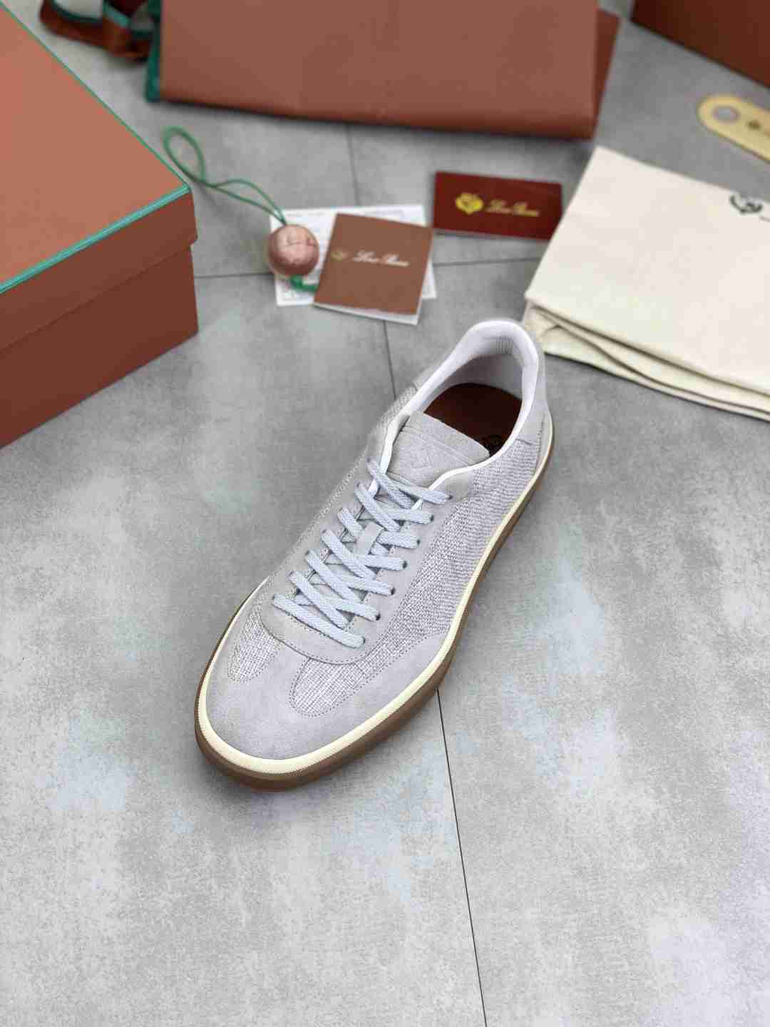 Loro Piana Tennis Walk Sneaker Grey .