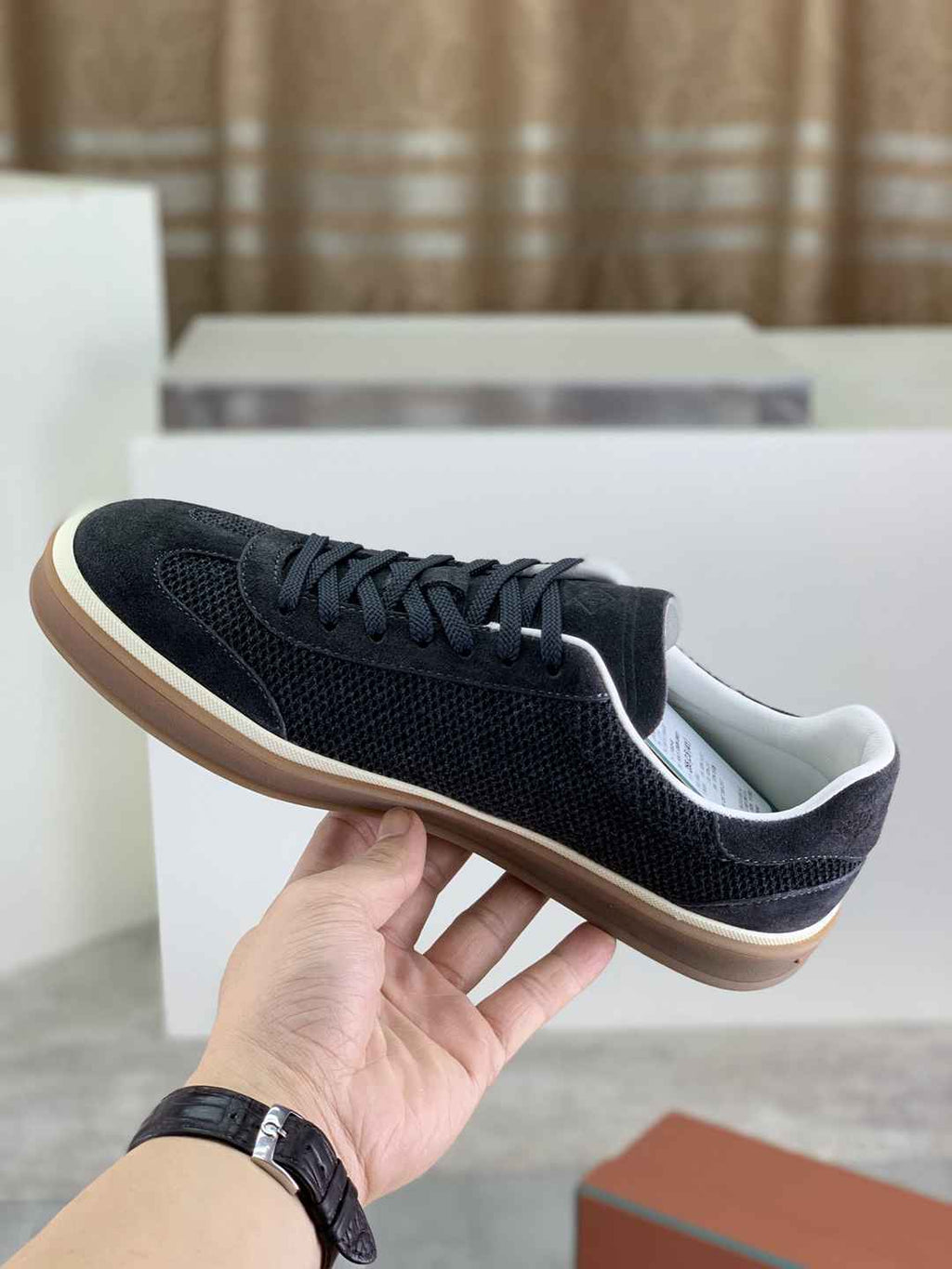 Loro Piana 410 LP Walk Sneaker Black .