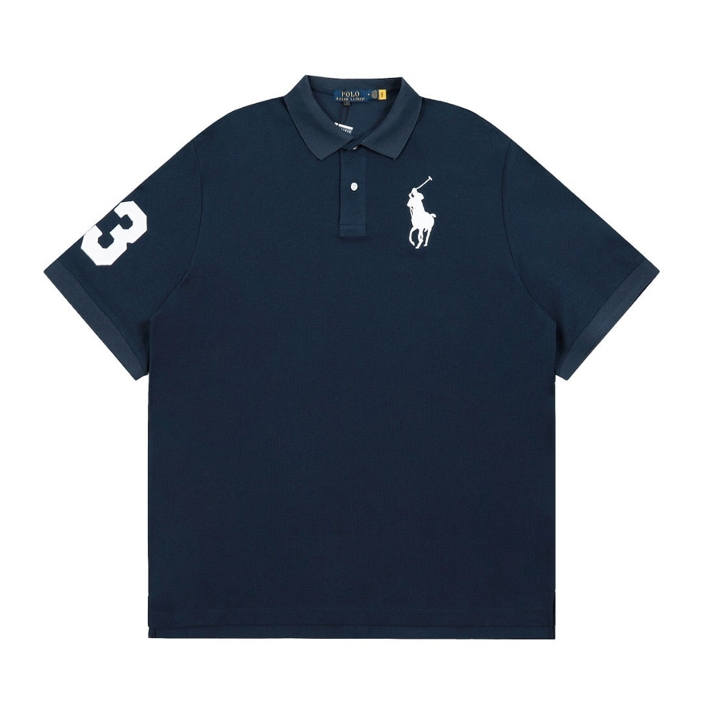 Polo Ralph Lauren Big Pony Mesh Polo Shirt Navy/Grey
