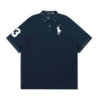 Polo Ralph Lauren Big Pony Mesh Polo Shirt Navy/Grey