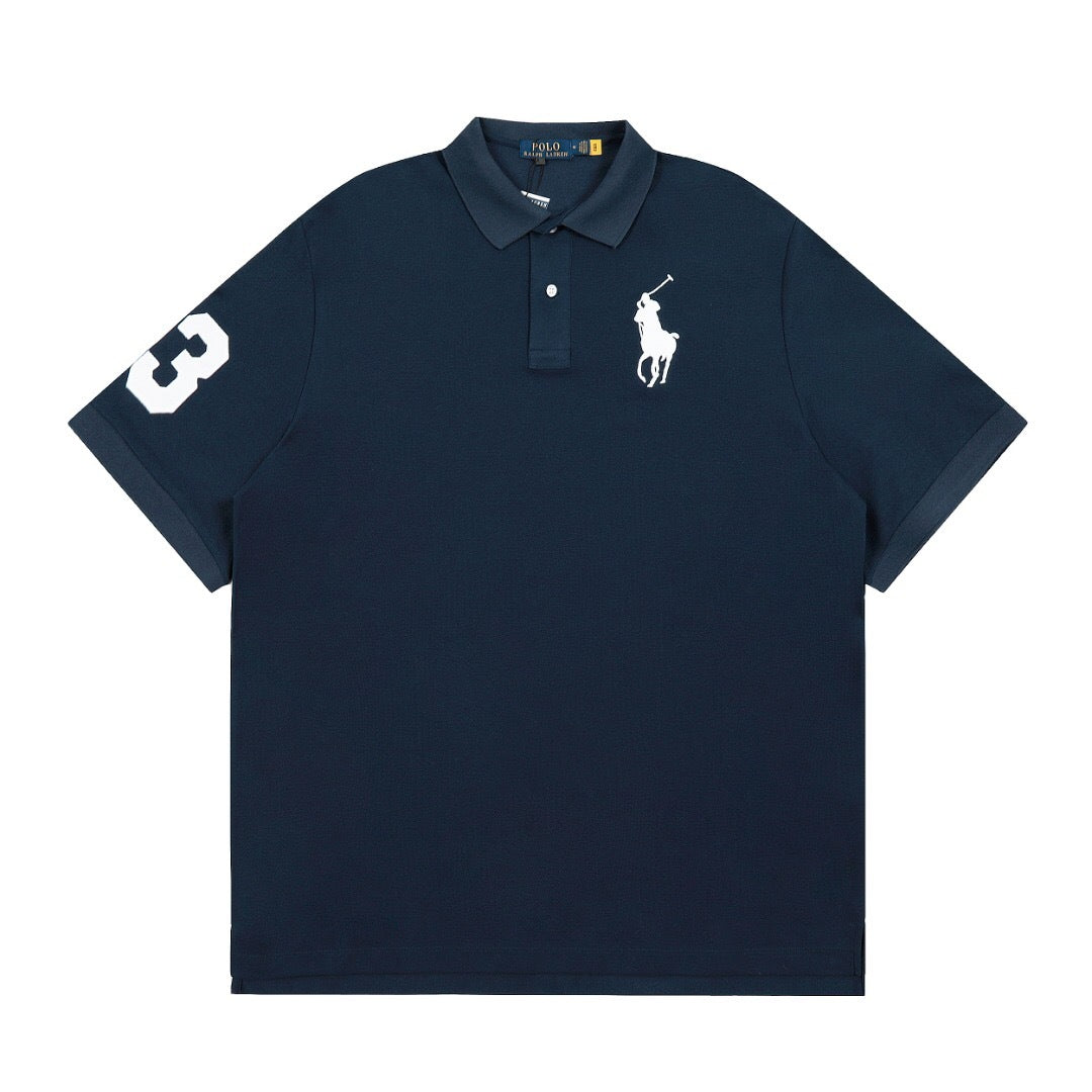 Polo Ralph Lauren Big Pony Mesh Polo Shirt Navy/Grey