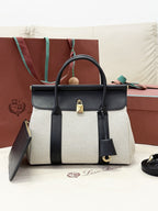Loro Piana Loom L25 Tote Bag Natural/Black