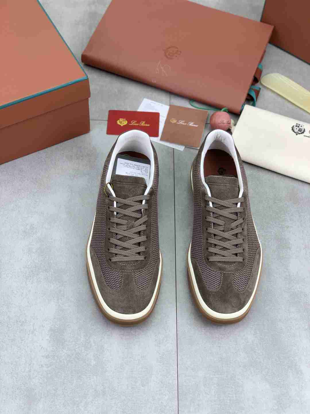 Loro Piana Tennis Walk Sneaker light Brown .