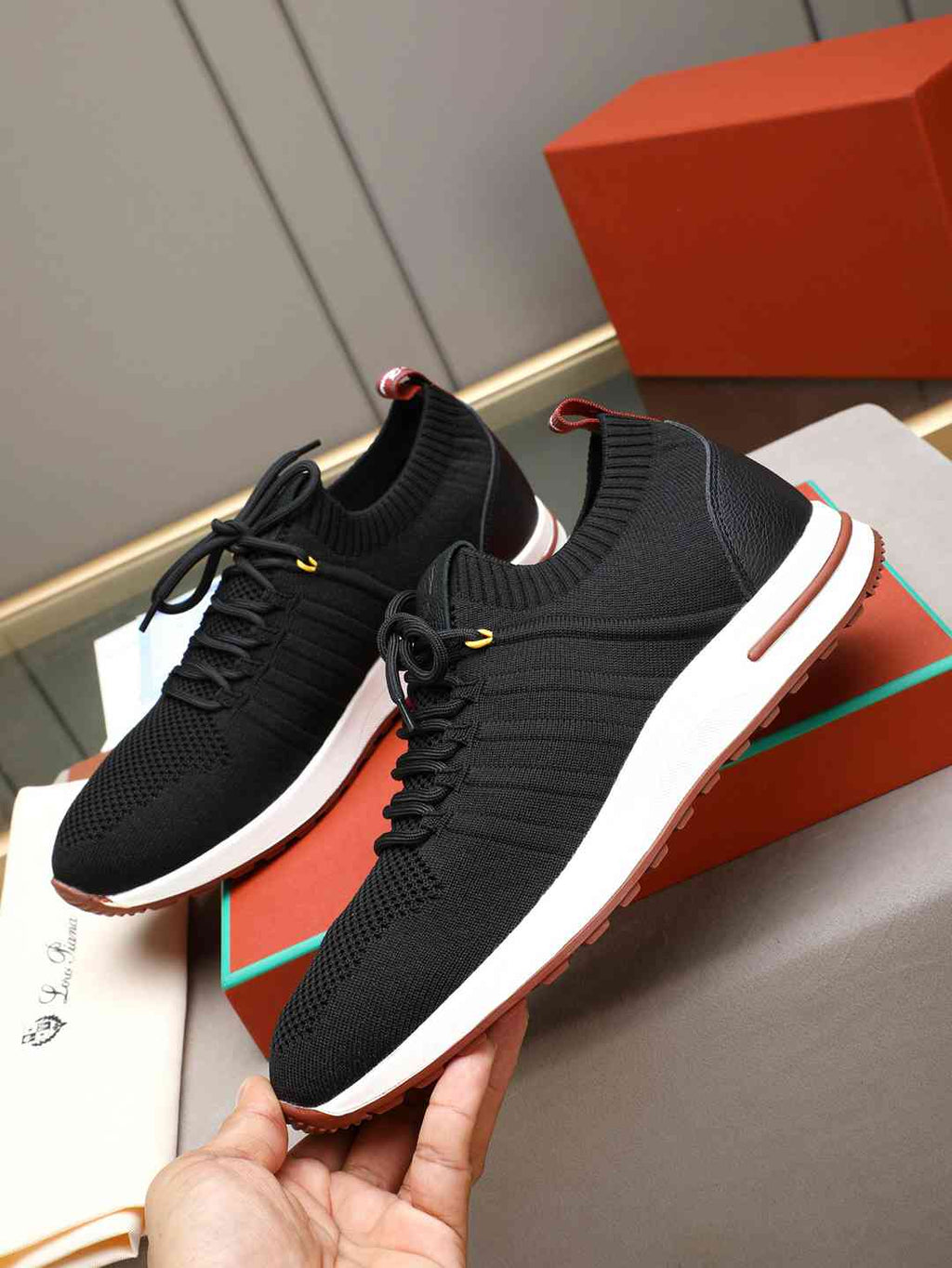 Loro Piana 360 LP Flexy Walk Sneaker Black/White
