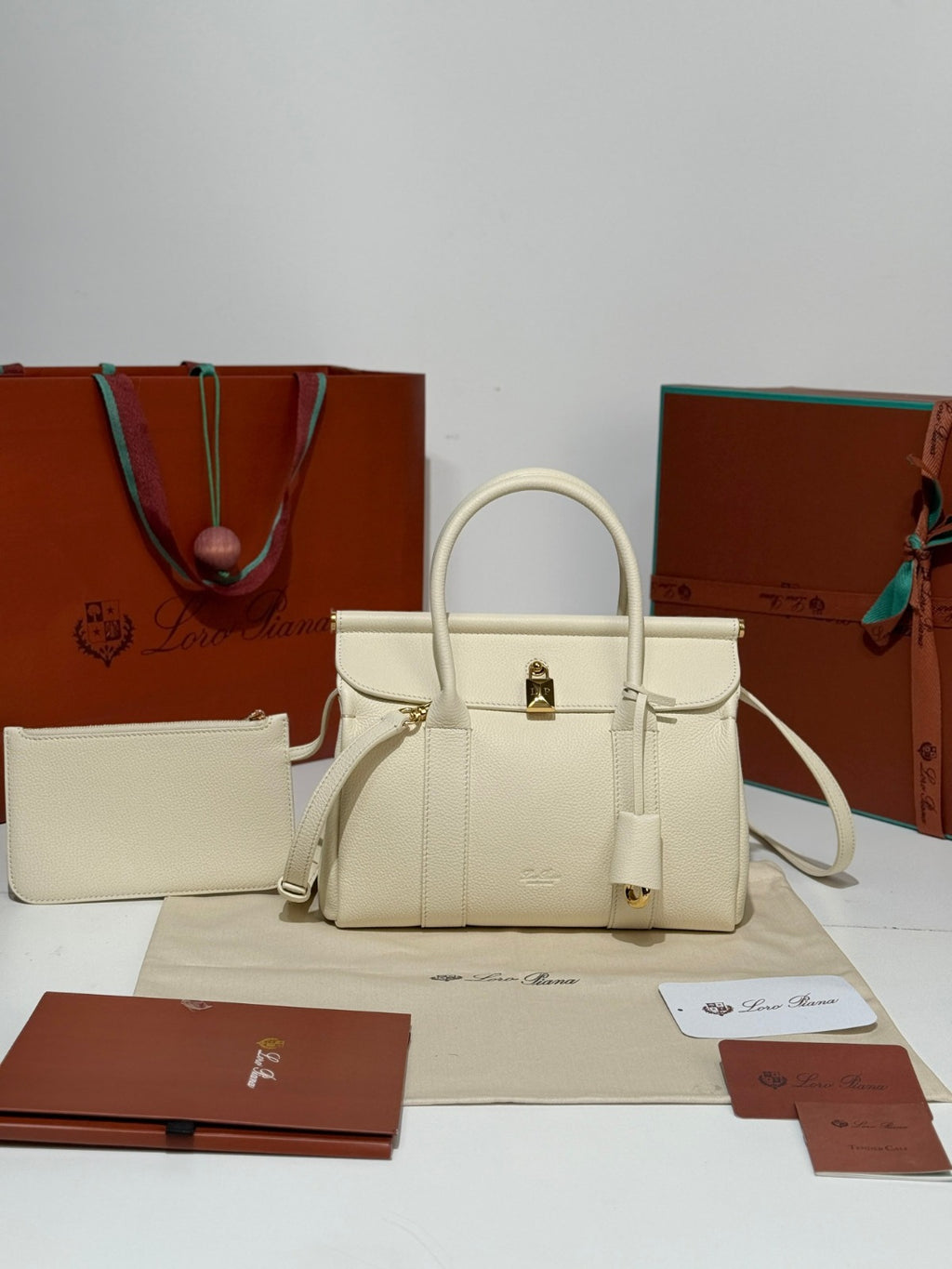 Loro Piana Loom L25 Bag All Ivory