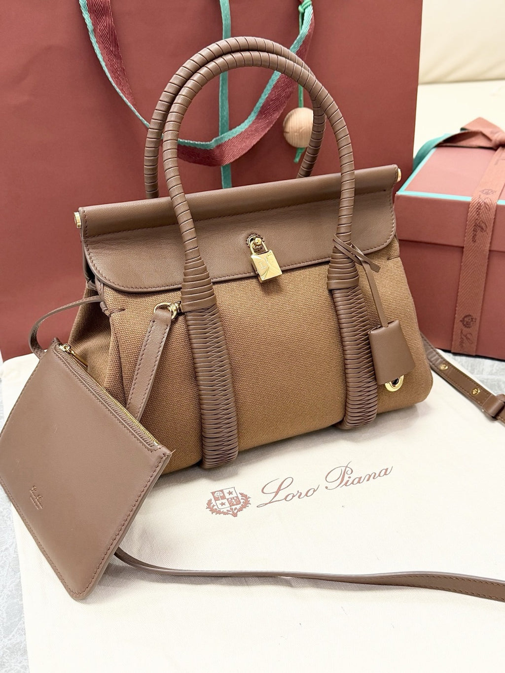 Loro Piana Loom L25 Bag Brown