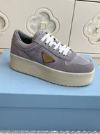 Prada Downtown Bold Sneaker Granite Gray .