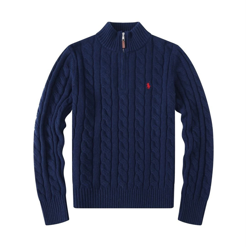 Polo Ralph Lauren Cable-Knit Cotton Quarter-Zip Sweatshirt