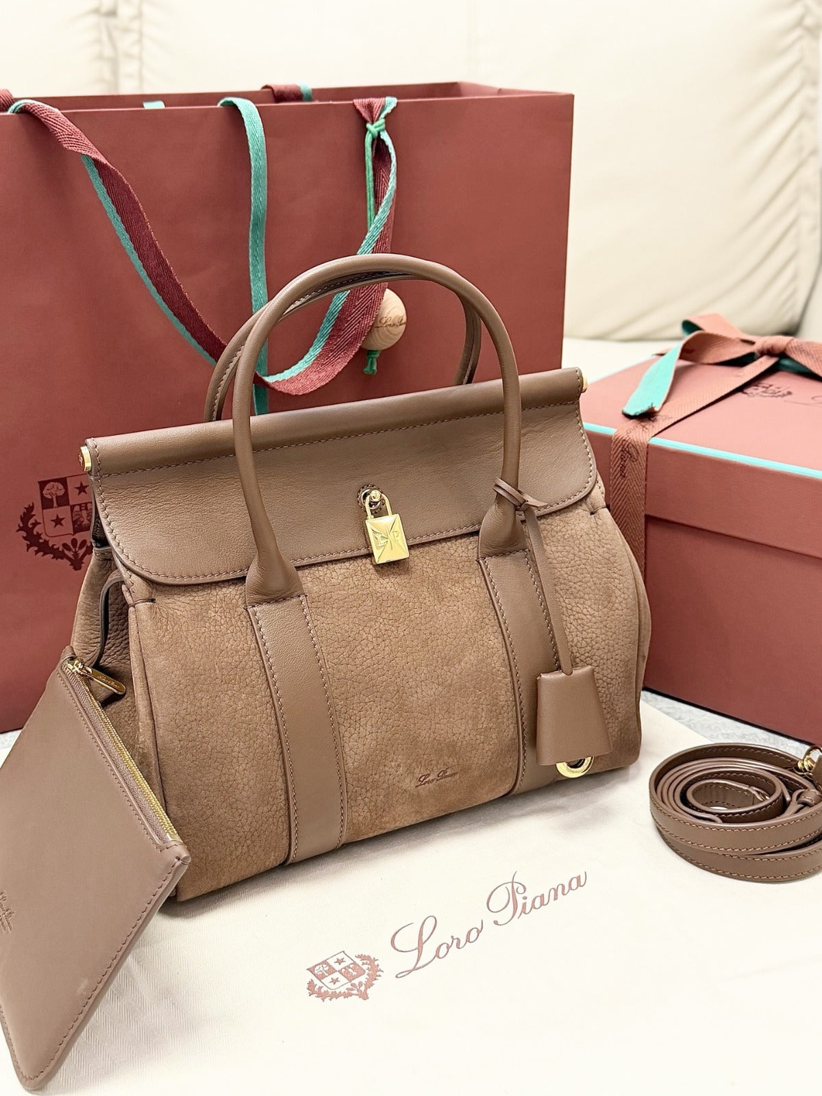Loro Piana Loom L25 Tote Bag Brown