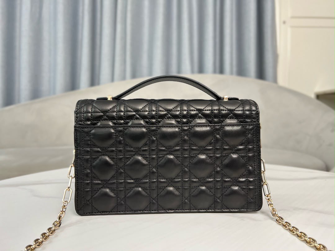 Dior My Dior Top Handle Bag Black .