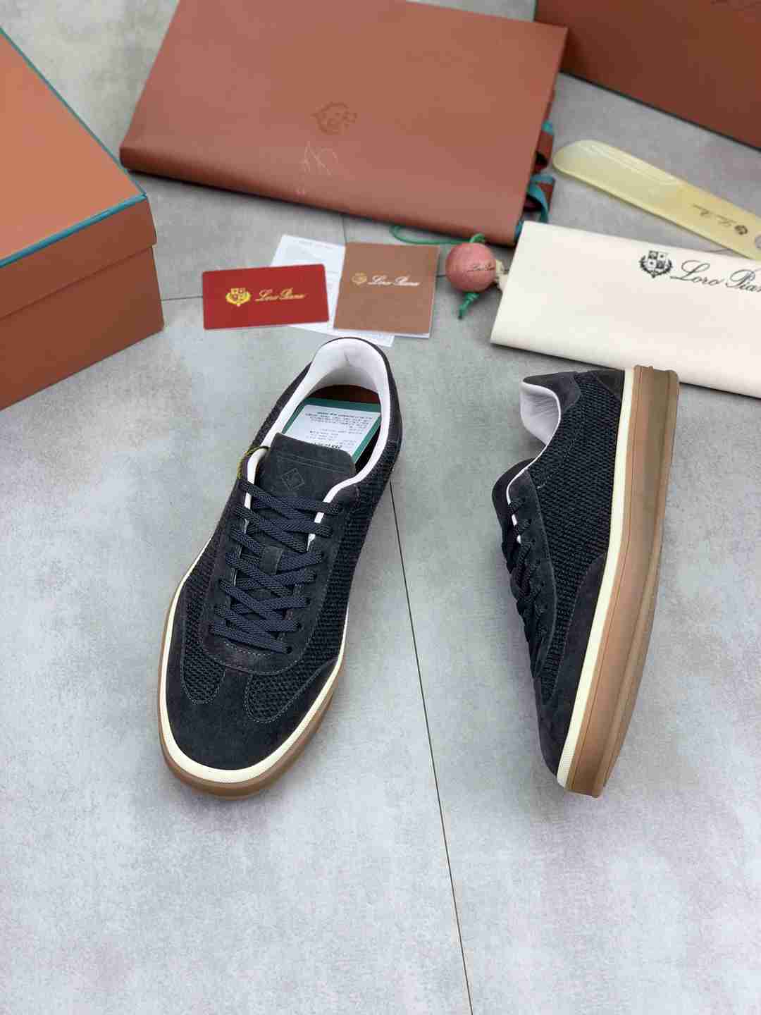 Loro Piana 410 LP Walk Sneaker Black .