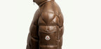 Moncler Maya Hooded Short Down Jacket Brown