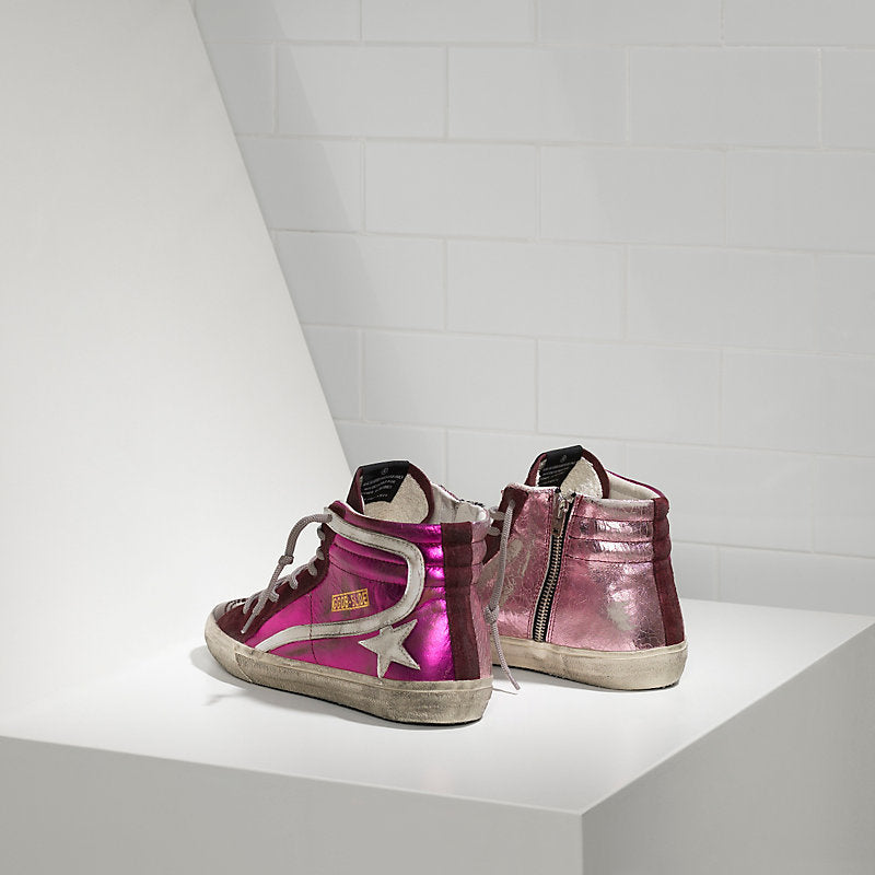 Golden Goose Slide Sneaker Dark Pink