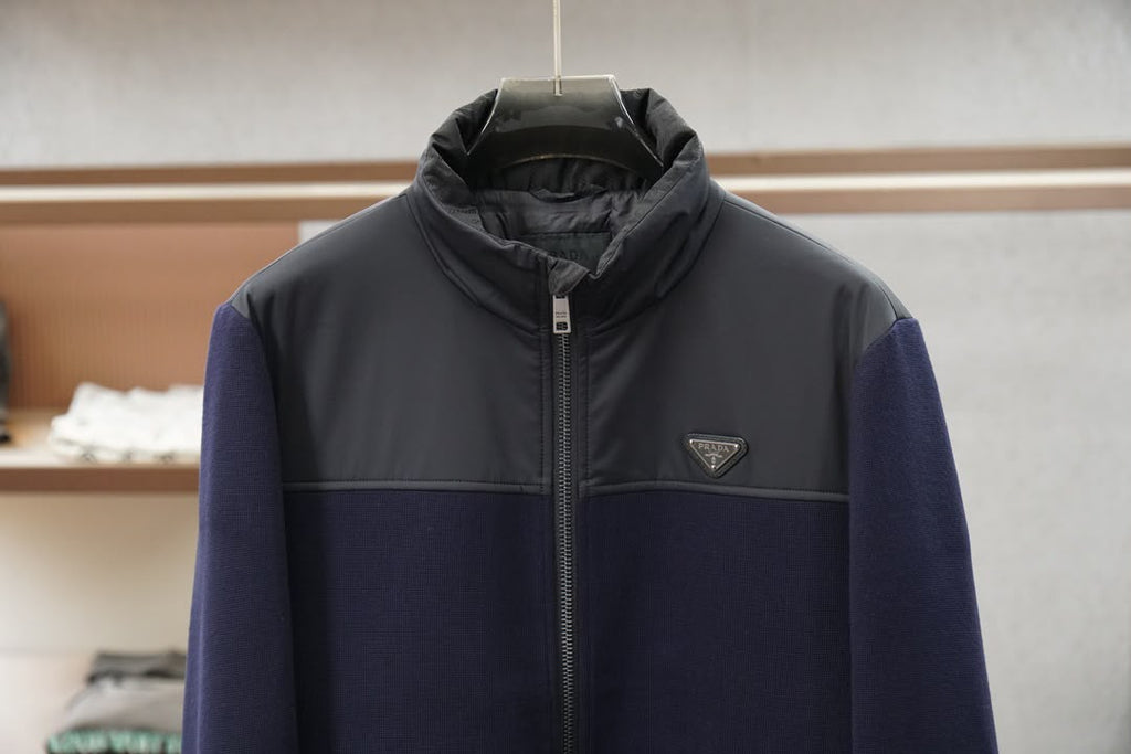 Prada Re-Nylon Jacket Black/Blue