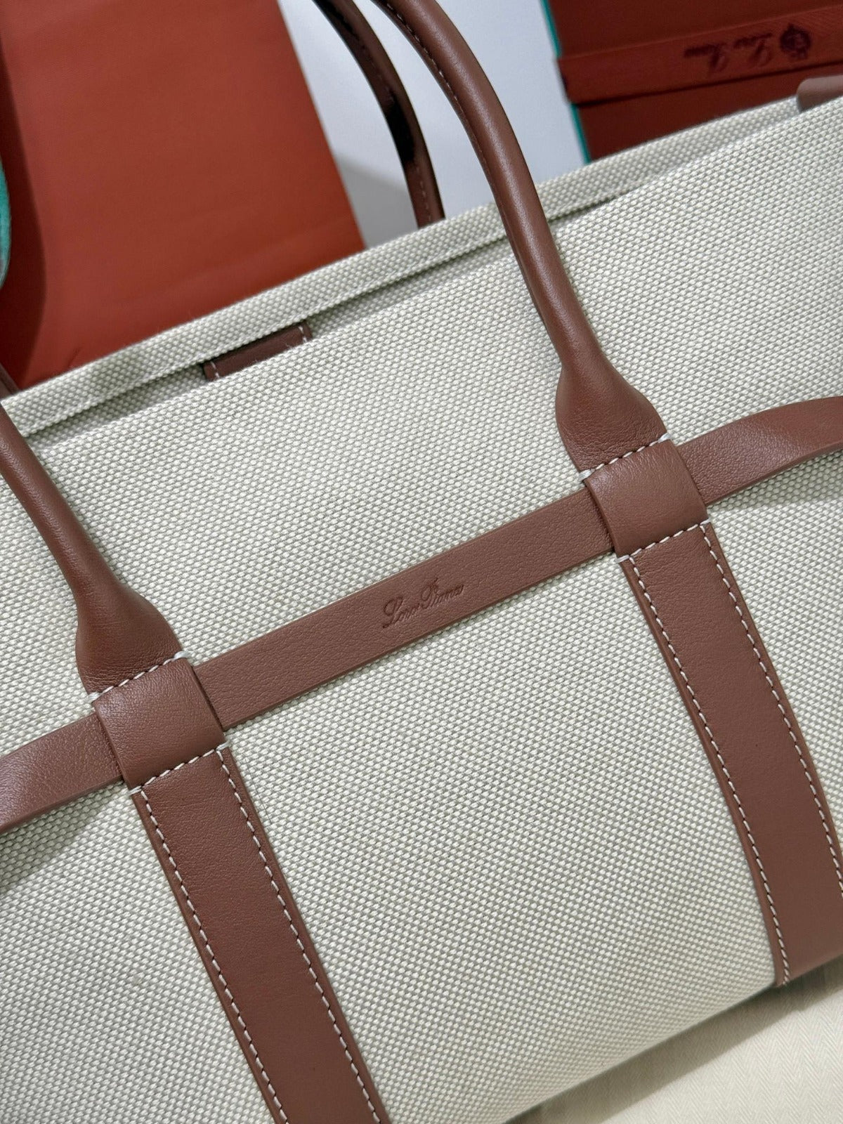 Loro Piana Small Ghiera Tote Bag Beige/Brown