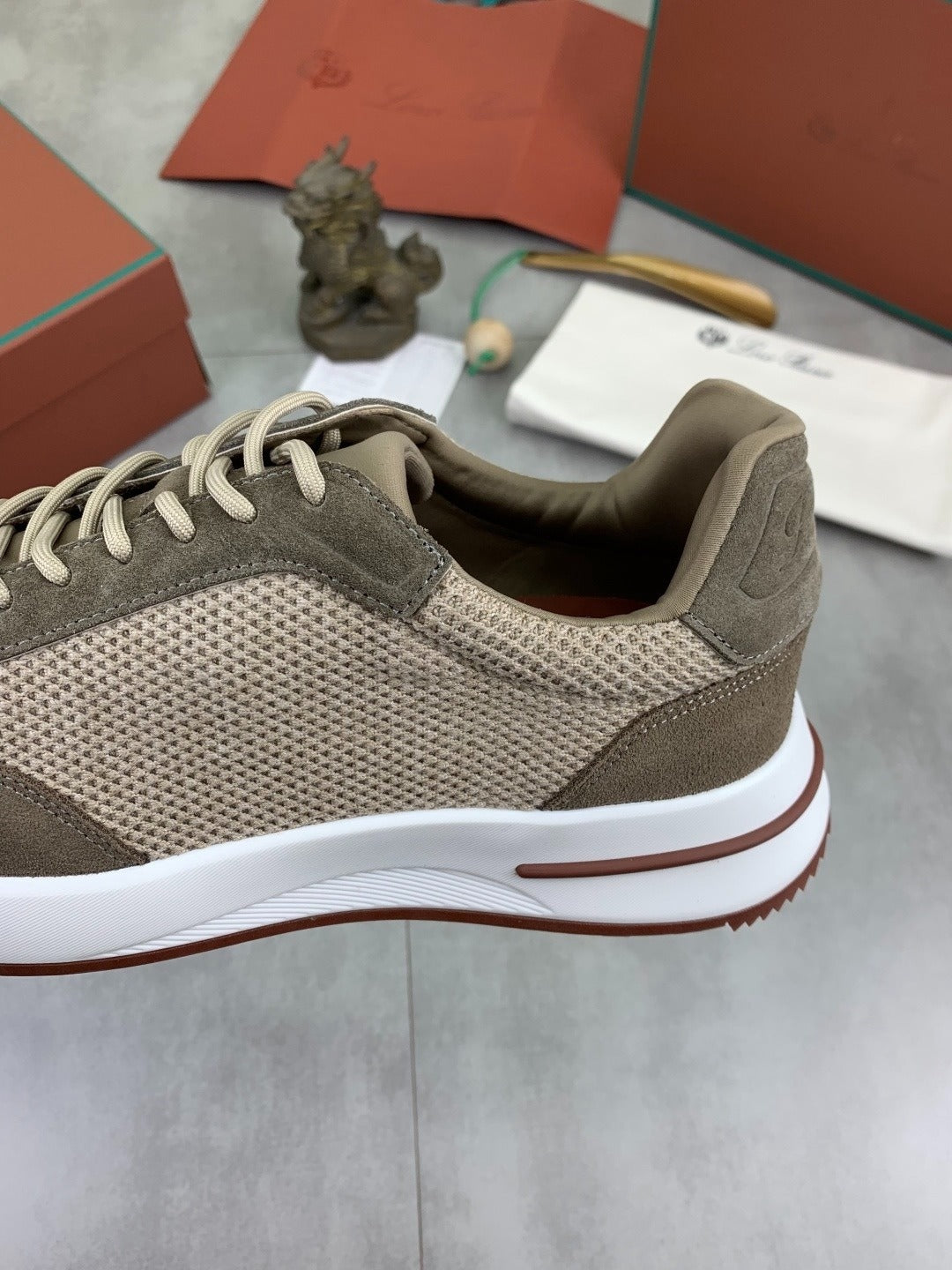 Loro Piana Tennis Walk Sneaker Beige/Brown .